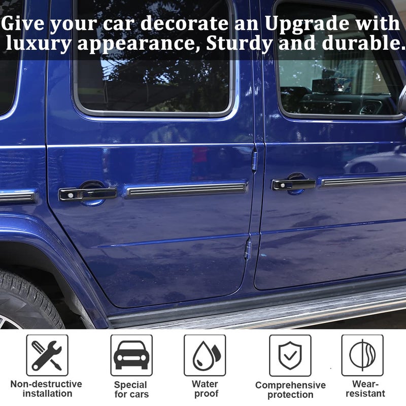 YUECHI Car Styling ABS Auto Exterior Door Handle Cover Trim Accessories for Mercedes Benz G Class W463 W464 G65 G55 G63 G500 G550 G350 (Glossy Black) - Image 4